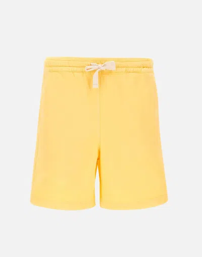 Drôle De Monsieur Drole De Monsieur Cotton Shorts With Elasticated Waist And Drawstring In Yellow