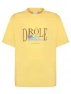 Drôle De Monsieur Graphic Print Tennis Court T-shirt In Yellow