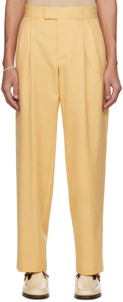 Drôle De Monsieur Le Pantalon Golfeur Loose-fit Trousers In Yellow