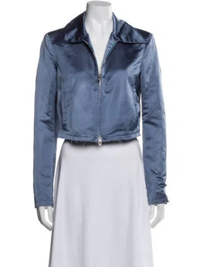Pre-owned Drome Biker Jacket In Blue