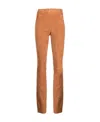 Drome Flared Suede Stretch Trousers In Brown