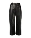 Drome High-waist Wide-leg Leather Trousers In Black