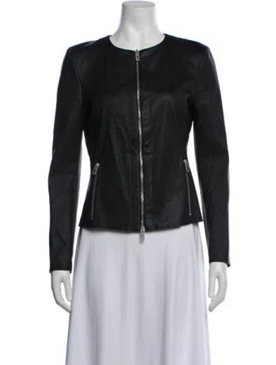 Pre-owned Drome Lamb Leather Biker Jacket In Black