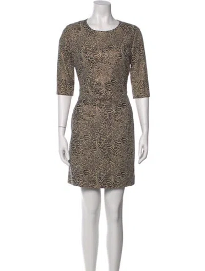 Pre-owned Drome Leather Mini Dress In Multicolor