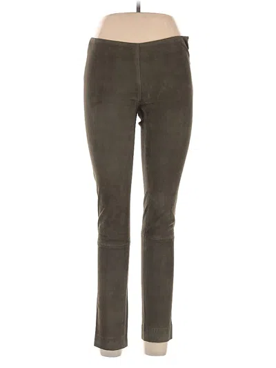 Pre-owned Drome Leather Pants In Green