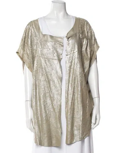Pre-owned Drome Leather Patterned Jacket In Neutral