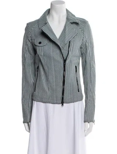 Pre-owned Drome Leather Striped Blazer In Black