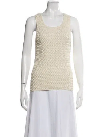Pre-owned Drome Patterned Scoop Neck Sweater In Neutrals