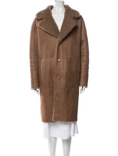 Pre-owned Drome Shearling Coat In Brown