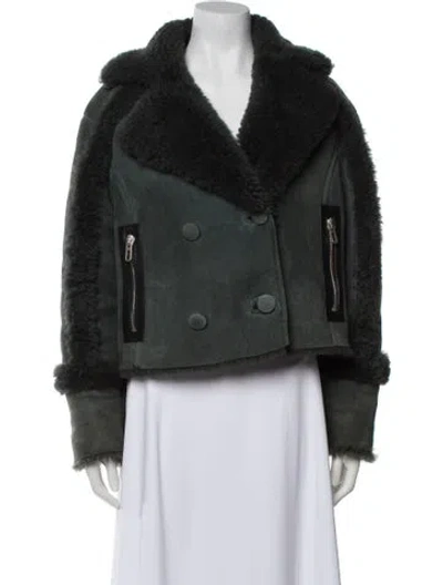 Pre-owned Drome Shearling Fur Jacket In Green