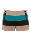 Drome Striped Hot Pant Short In Neutral