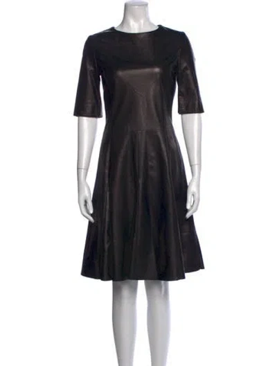 Pre-owned Drome Suede Knee-length Dress In Black