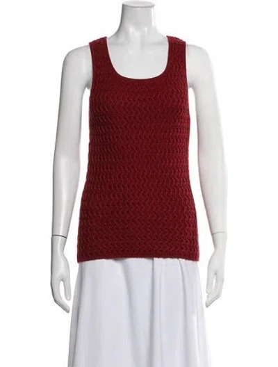Pre-owned Drome Suede Patterned Sweater In Red