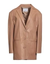 Drome Woman Jacket Light Brown Size S Lambskin In Beige