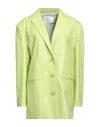 Drome Woman Suit Jacket Light Green Size S Lambskin In Green