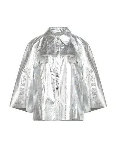 Drome Woman Jacket Silver Size M Lambskin
