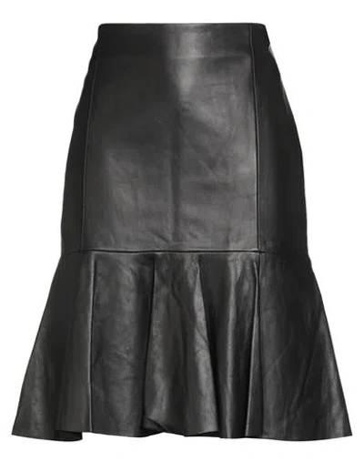 Drome Woman Midi Skirt Black Size L Lambskin