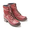 Dromedaris Women Kara Scrunched Leather & Suede Boot In Red In Red