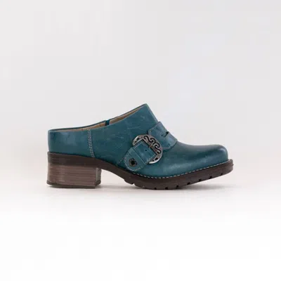 Dromedaris Women's Karina Clog Shoes In Teal In Blue
