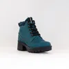 Dromedaris Women's Karlie Lace-up Ankle Boot In Teal/leo In Multi