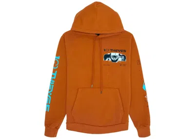 Pre-owned Dropx™ Exclusive: Men's  100 Thieves X Halo Energy Sword Hoodie In Deep Orange