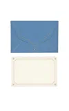 D.rosi Set-of-8; Luci Envelope & Notecard Set In Blue