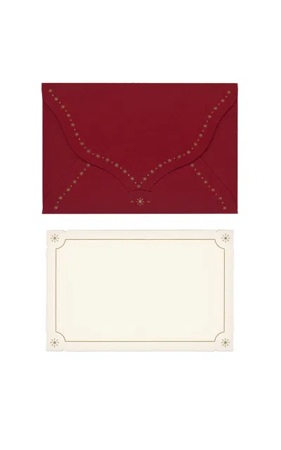 D.rosi Set-of-8; Luci Envelope & Notecard Set In Red