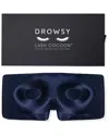Drowsy Silk Eyelash Protecting Sleep Mask In Blue