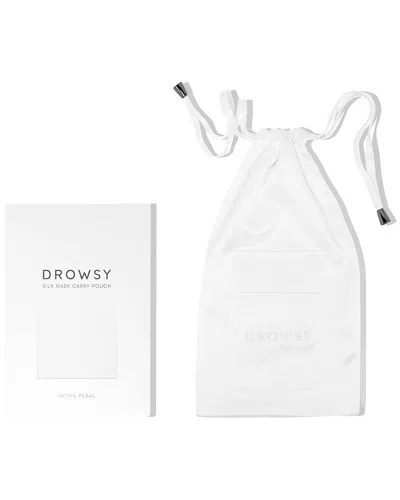 Drowsy 22 Momme Silk Pouch In White