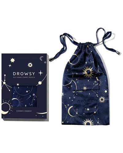 Drowsy 22 Momme Silk Pouch In Blue