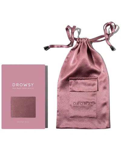 Drowsy 22 Momme Silk Pouch In Pink
