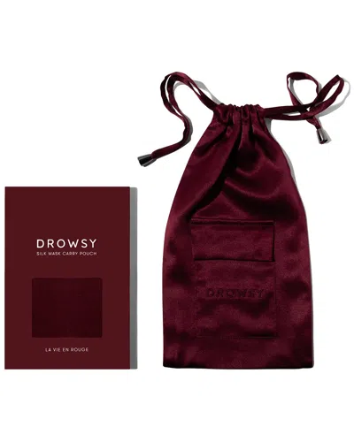 Drowsy 22 Momme Silk Pouch In Burgundy
