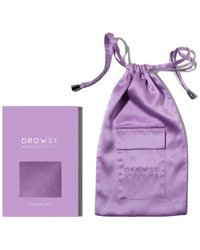 Drowsy 22 Momme Silk Pouch In Purple