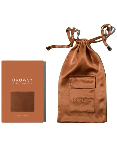 Drowsy 22 Momme Silk Pouch In Brown