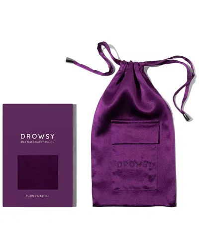 Drowsy 22 Momme Silk Pouch In Purple