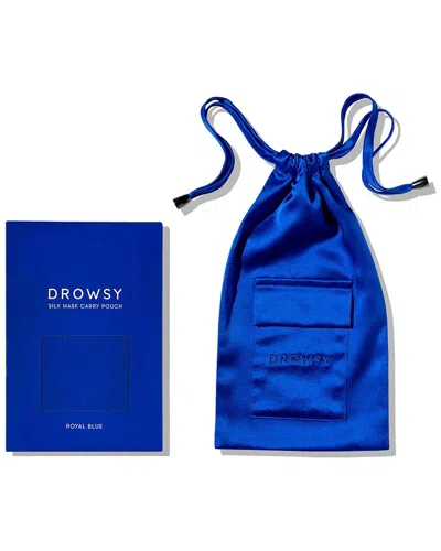 Drowsy 22 Momme Silk Pouch In Blue