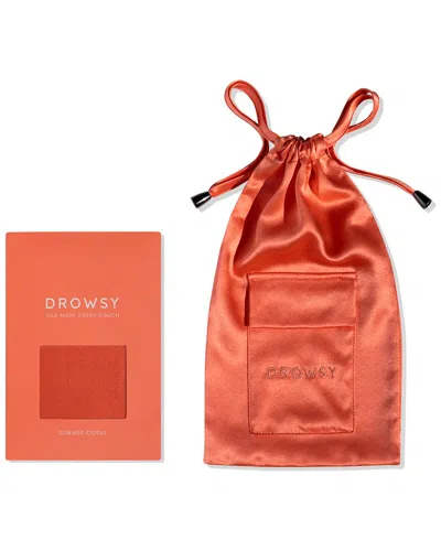 Drowsy 22 Momme Silk Pouch In Orange