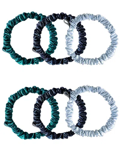 Drowsy 22 Momme Silk Skinny Scrunchie Set In Multi