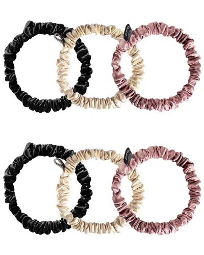 Drowsy 22 Momme Silk Skinny Scrunchie Set In Multi