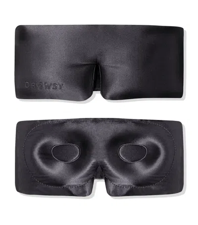 Drowsy Mulberry Silk Lash Cocoon Sleep Mask In Blue