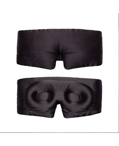 Drowsy Silk Eyelash Protecting Sleep Mask In Black