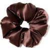 Drowsy Silk Padded Scrunchie In Brown