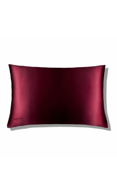 Drowsy Silk Standard Pillowcase - La Vie En Rouge In Burgundy