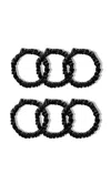 Drowsy Skinny Scrunchie Set - Black Jade In Black