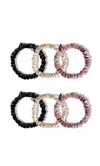 Drowsy Skinny Scrunchie Set - Damask Rose
