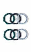 Drowsy Skinny Scrunchie Set - Green Sapphire