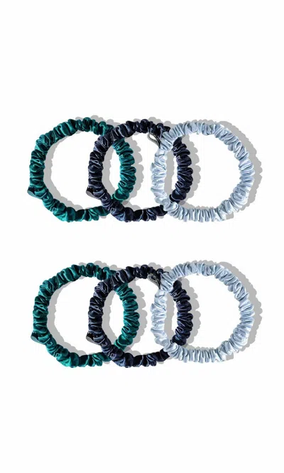 Drowsy Skinny Scrunchie Set - Green Sapphire