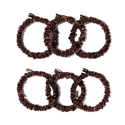 Drowsy Skinny Scrunchie Set - Cocoa Glow