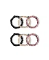 Drowsy Skinny Scrunchie, Set Of 6
