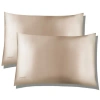 Drowsy Sleep Co . Queen Silk Pillowcase In Dusty Gold